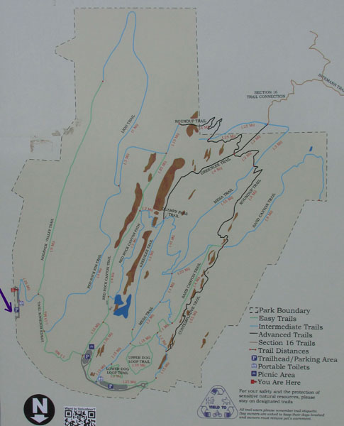 Map of Red Rock Canyon Trails