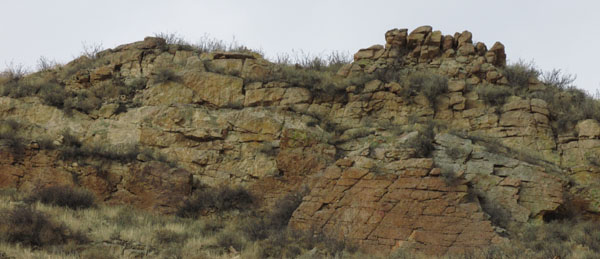 Light colored rock formation in Red Rocks Canyon