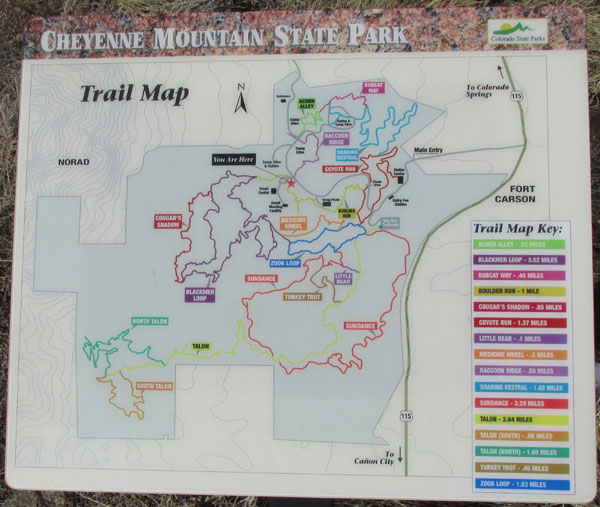 Cheyenne Mountain State Park Trail Map