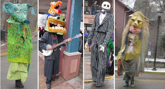 Giant Puppets at Manitou Carnivale